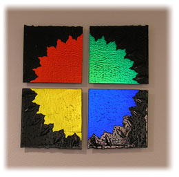 Dichroic Art Glass for Walls - Wall Glass Art Panels