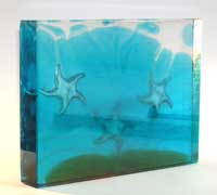 Cast Art Glass Startfish Side View
